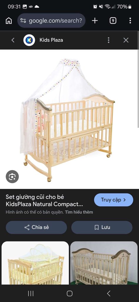 Giường cũi KidsPlaza Oxford gỗ thông. Mua bán Mẹ và bé tại Quận 8 Tp Hồ Chí Minh được đăng bởi Nhung Nguyen hình 1