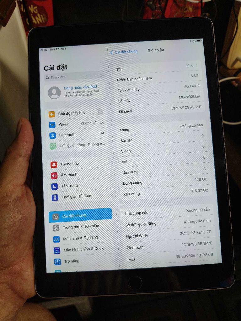 Apple iPad Air 2 128GB 4G Giao lưu . Mua bán Máy tính bảng tại Thành phố Thủ Đức Tp Hồ Chí Minh được đăng bởi HD MEDIA HCM hình 1