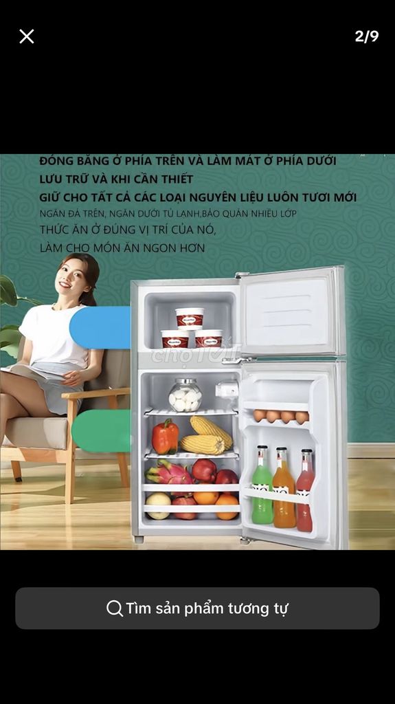Tủ lạnh 125L Bạc. Mua bán Tủ lạnh tại Quận Ninh Kiều Cần Thơ được đăng bởi Huỳnh Hương hình 1