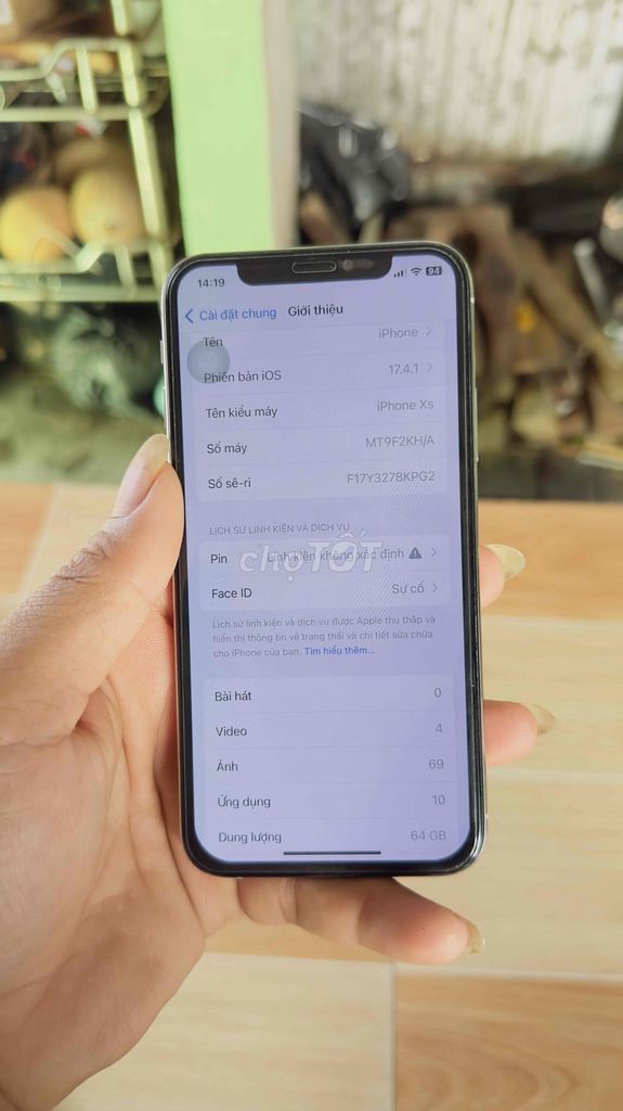 Apple iPhone XS 64GB Bạc Đã dùng. Mua bán Điện thoại tại Huyện Giang Thành Kiên Giang được đăng bởi Sầu ka ka hình 1