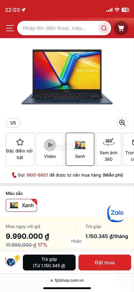 Laptop Asus vivoboook14