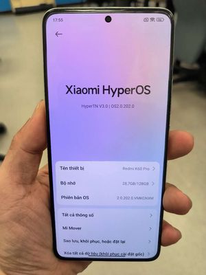 Redmi K60 Pro 8GB/128GB zin đã up rom QT