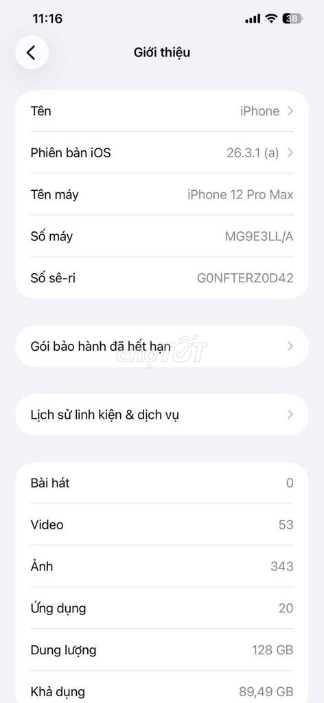 Apple iPhone 12 Pro Max 128GB Đã dùng. Mua bán Điện thoại tại Thành phố Đồng Xoài Bình Phước được đăng bởi nguyen tam hình 1