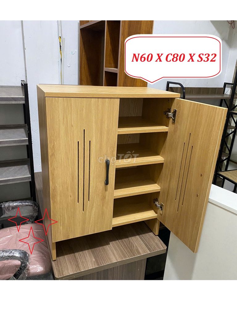 TỦ GIÀY DÉP TỪ VÁN MDF & TỦ GIÀY GIÁ TỐT - MỚI -