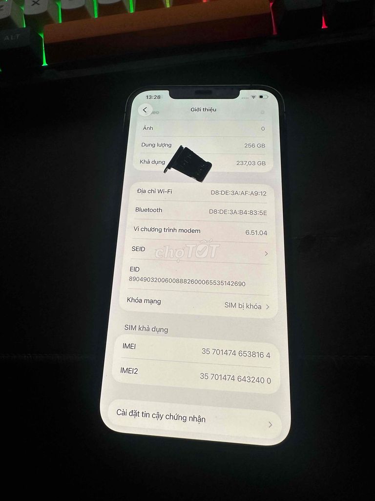 Apple iPhone 12 Pro Max 256GB Đã thay màn zin. Mua bán Điện thoại tại Quận Hoàng Mai Hà Nội được đăng bởi Trần Văn Quân hình 1