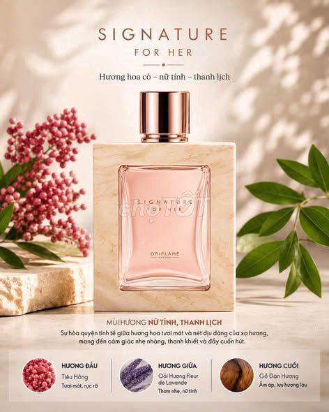 Nước hoa Oriflame Signature For Her 50ml. Mua bán Nước hoa tại Quận 3 Tp Hồ Chí Minh được đăng bởi Lê Thị Ngọc Thiêt hình 1
