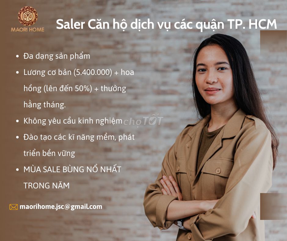 Việc làm sale phòng partime lương cơ bản +hoa hồng