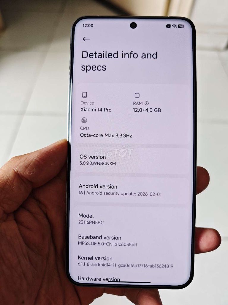 Xiaomi 14 Pro Trắng 99%. Mua bán Điện thoại tại Huyện Bình Chánh Tp Hồ Chí Minh được đăng bởi Toàn hình 1