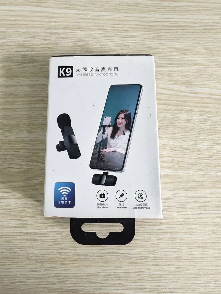 Microphone không dây K9 Đen iPhone. Mua bán Tivi, Âm thanh tại Quận Bình Thuỷ Cần Thơ được đăng bởi Tiến Khoa hình 1