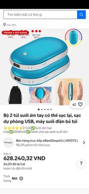Bộ 2 cục sưởi ấm tay bỏ túi, kiêm sạc dự phòng. Mua bán Phụ kiện (Màn hình, Chuột...) tại Thành phố Long Xuyên An Giang được đăng bởi Mountain