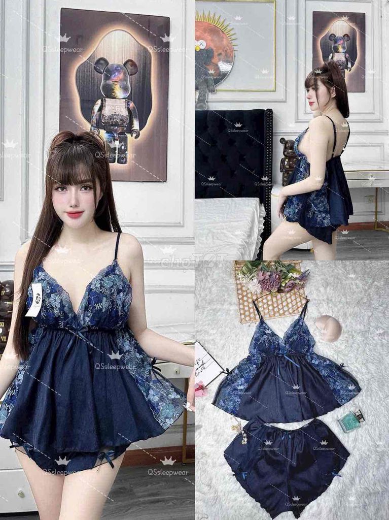 Đồ ngủ nữ lụa xước ren size M. Mua bán Quần áo tại Quận Tân Bình Tp Hồ Chí Minh được đăng bởi Chau chau hình 1