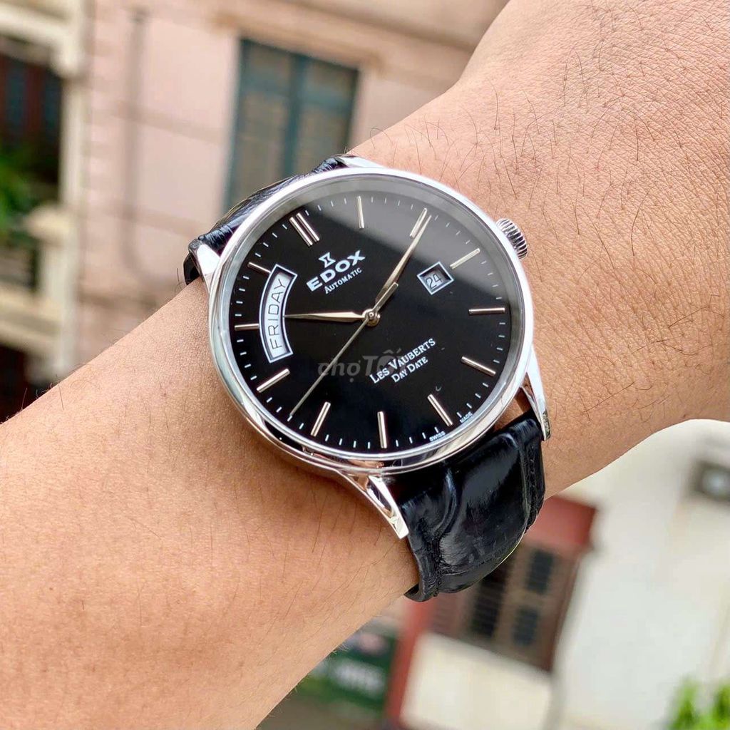 Đồng hồ Edox Les Vauberts Day Date Nam Dây da Đen. Mua bán Đồng hồ tại Quận Cầu Giấy Hà Nội được đăng bởi Thắng hình 1
