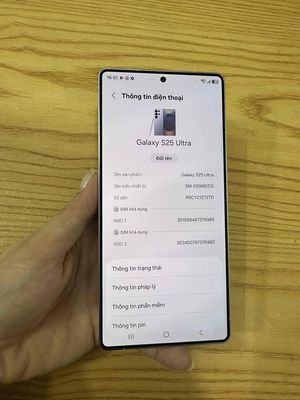 Samsung S25 Ultra 12/256 zin áp đẹp 99 bh 21/9/26