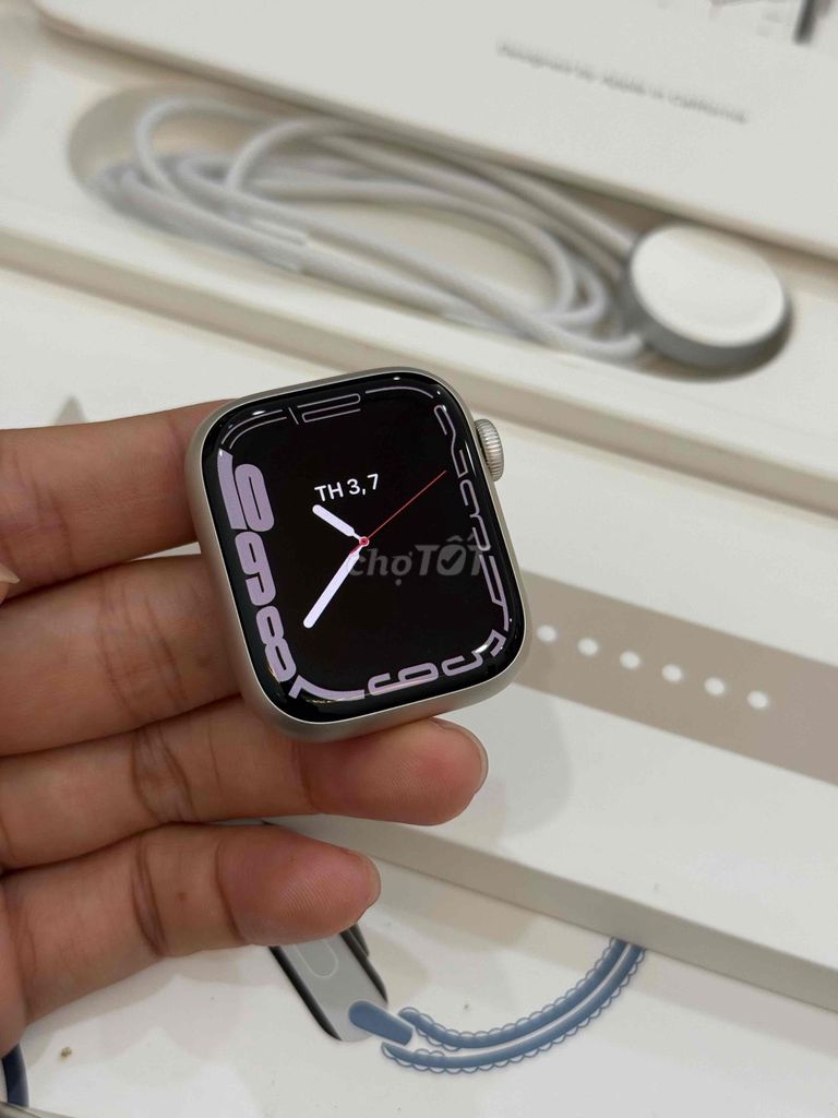 Apple Watch S7 41mm Starlight 100% Zin Keng. Mua bán Thiết bị đeo thông minh tại Quận Ninh Kiều Cần Thơ được đăng bởi Phạm Minh Tâm hình 1