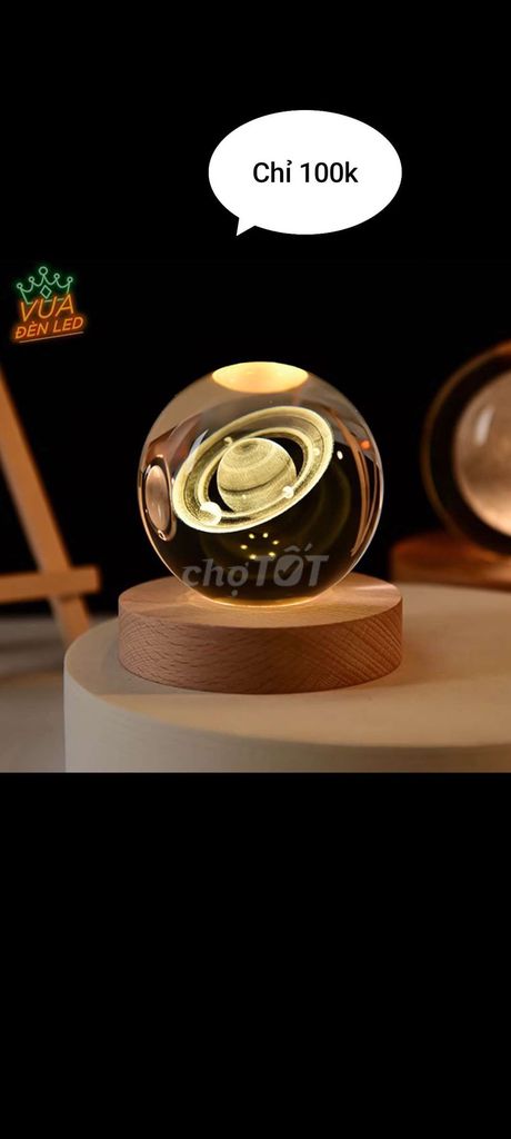 Đèn ngủ Vua Đèn LED Pha lê. Mua bán Đèn tại Huyện Chợ Mới An Giang được đăng bởi Deal giá sốc hình 1