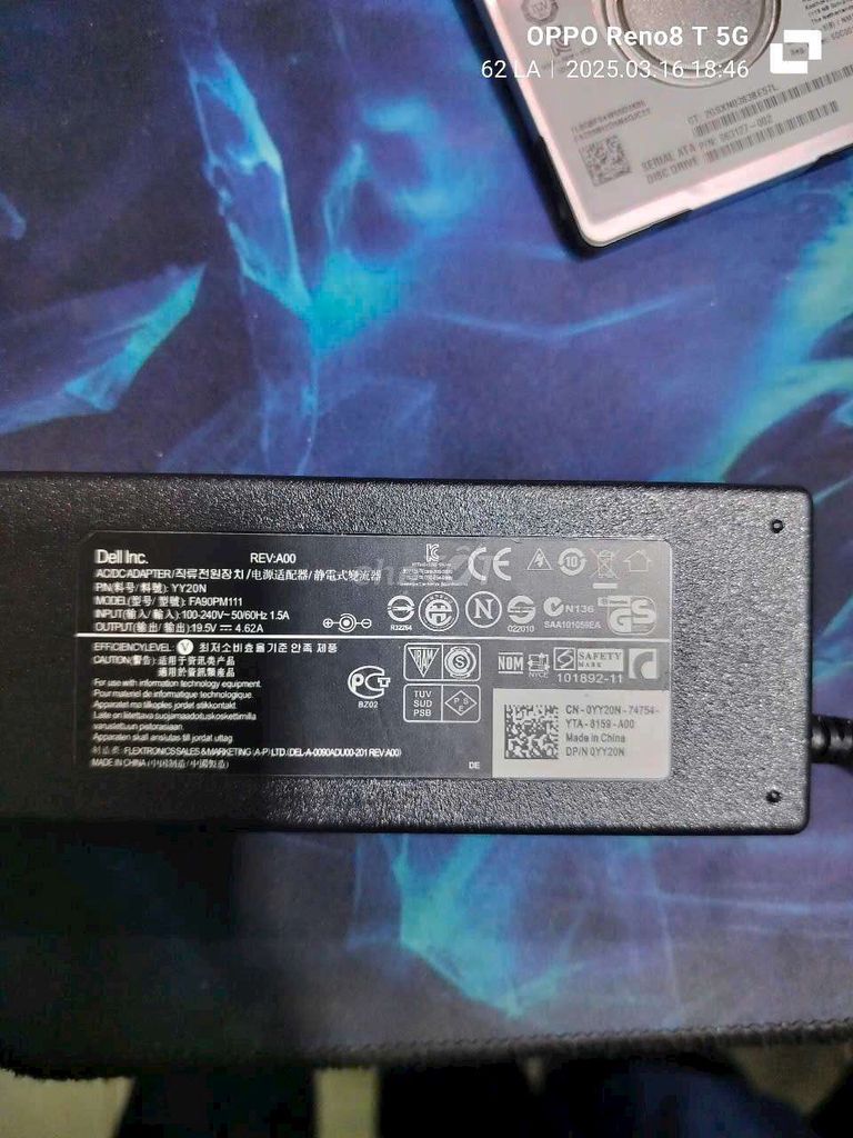 Sạc laptop Dell FA90PM111 90W Đen. Mua bán Phụ kiện (Màn hình, Chuột...) tại Huyện Cần Giuộc Long An được đăng bởi TayNinhProLA hình 1