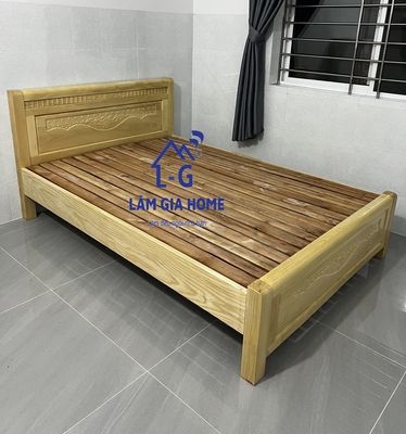 giường gỗ tại đây- gỗ sồi nga