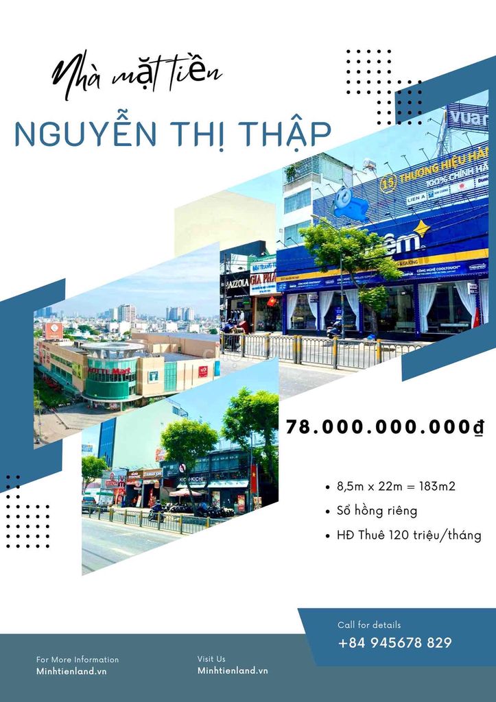 Bán nhà mặt tiền đường Nguyễn Thị Thập Quận 7 gần Lottemart