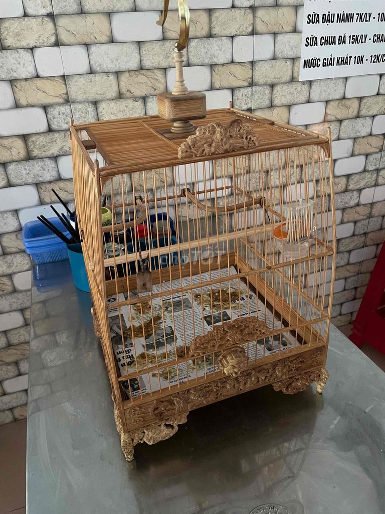 Lồng chim tre chạm. Mua bán Phụ kiện, Thức ăn, Dịch vụ tại Quận Sơn Trà Đà Nẵng được đăng bởi kkk hình 1
