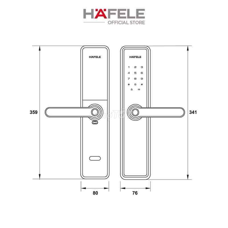 Khoá Hafele DL7600 mới 100%