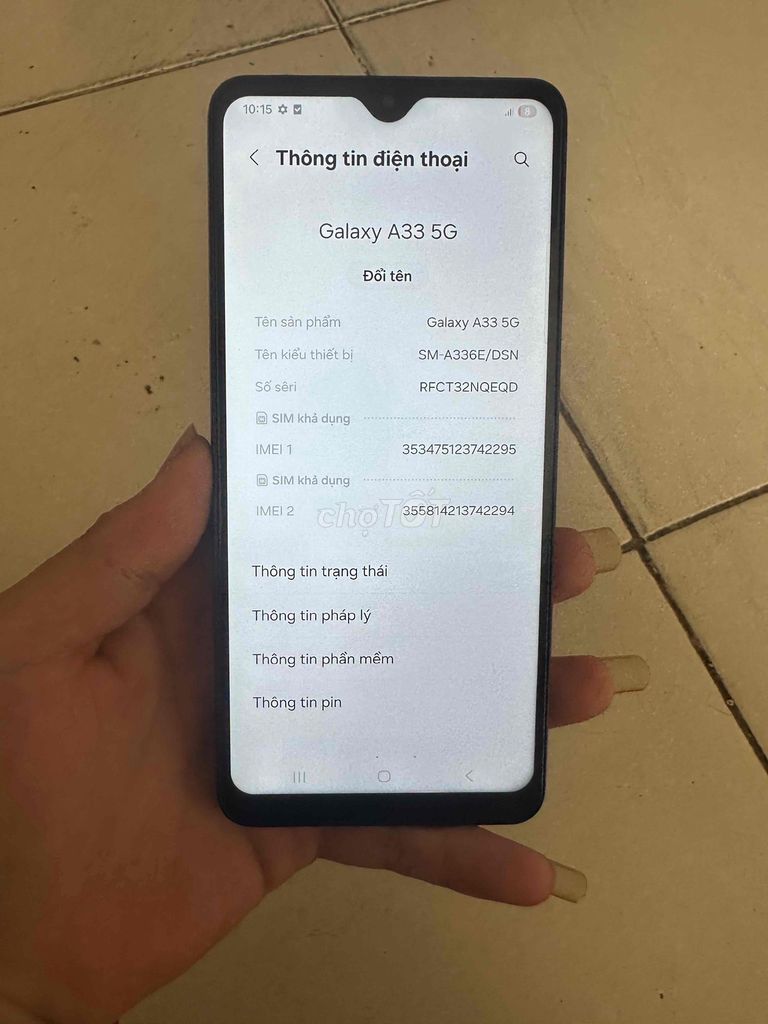 Samsung Galaxy A33 5G 128GB Đen. Mua bán Điện thoại tại Thành phố Thủ Đức Tp Hồ Chí Minh được đăng bởi Tuân lương hình 1