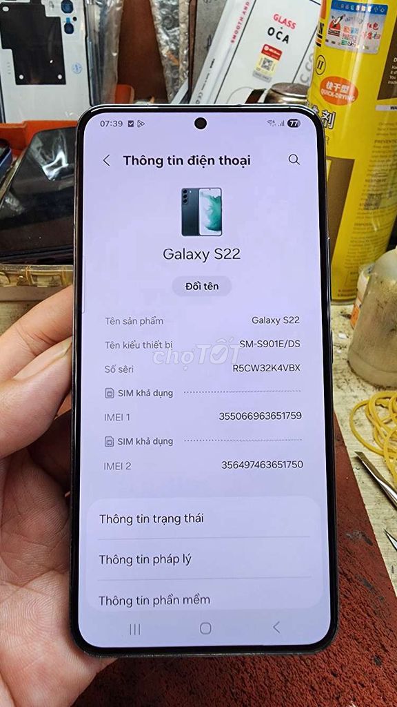 Samsung Galaxy S22 Đen. Mua bán Điện thoại tại Huyện Bình Chánh Tp Hồ Chí Minh được đăng bởi RyanTran hình 1