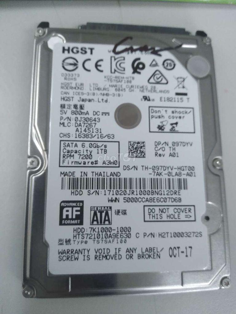 Ổ cứng HDD HGST 7K1000-1000 1TB 99%. Mua bán Linh kiện (RAM, Card...) tại Quận Thanh Xuân Hà Nội được đăng bởi MT hình 1