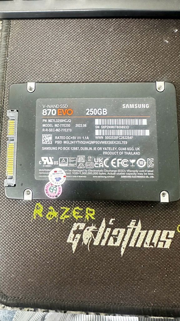 Ổ cứng SSD Samsung 870 EVO 250GB. Mua bán Linh kiện (RAM, Card...) tại Huyện Dầu Tiếng Bình Dương được đăng bởi Hoàng Võ hình 1
