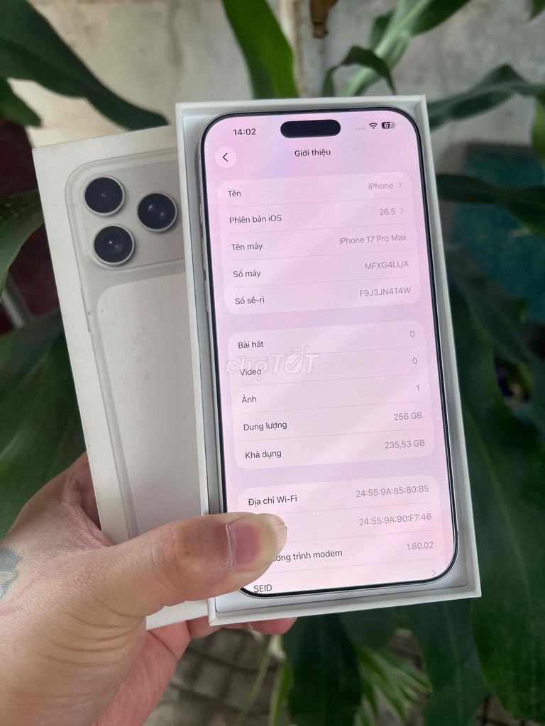 Apple iPhone 17 Pro Max 256GB Bạc. Mua bán Điện thoại tại Thành phố Biên Hòa Đồng Nai được đăng bởi Thạch Lê hình 1