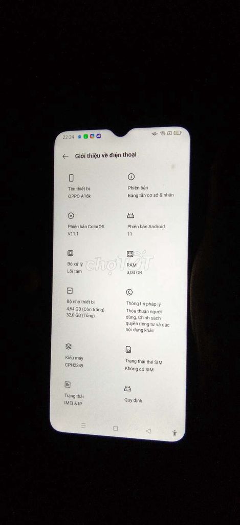 OPPO A16k 3GB/32GB. Mua bán Điện thoại tại Quận Liên Chiểu Đà Nẵng được đăng bởi Bao Doan hình 1