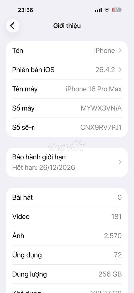 iPhone 16 Pro Max 256GB Sa mạc. Mua bán Điện thoại tại Quận Sơn Trà Đà Nẵng được đăng bởi master Yi hình 1