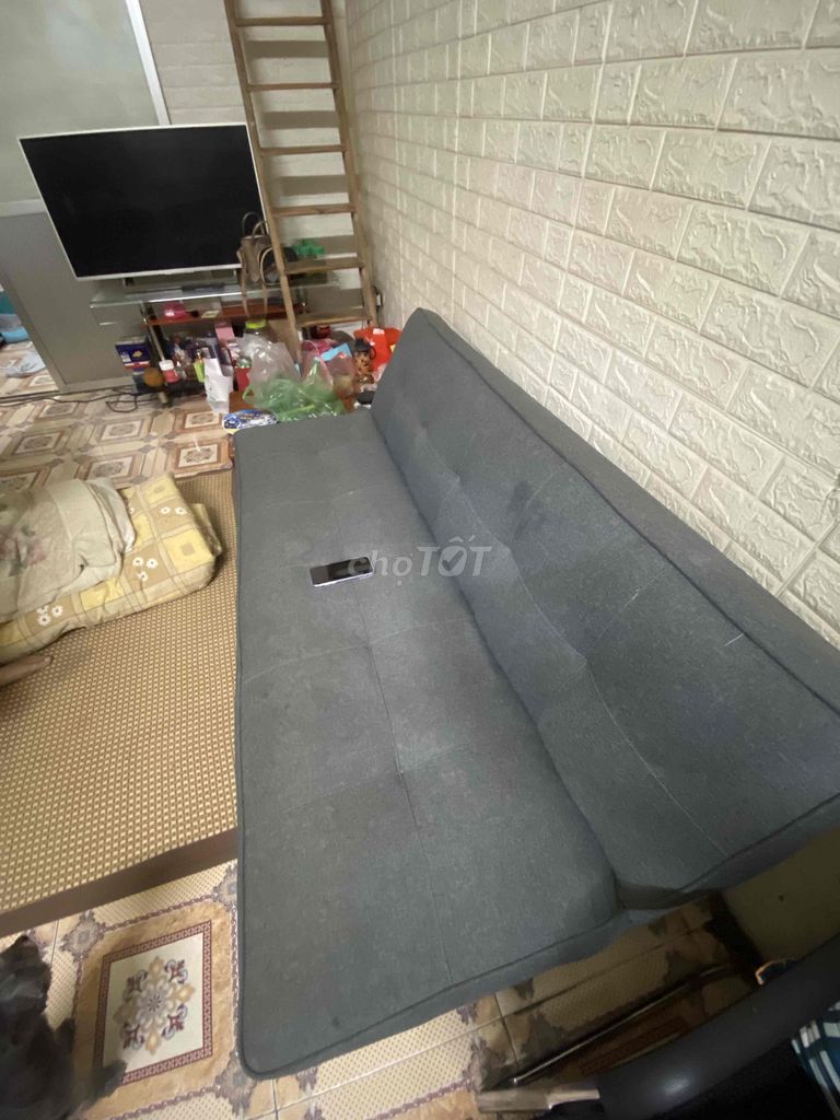 Ghế sofa giường vải xám. Mua bán Giường, chăn ga gối nệm tại Quận Cầu Giấy Hà Nội được đăng bởi HPhuoc hình 1