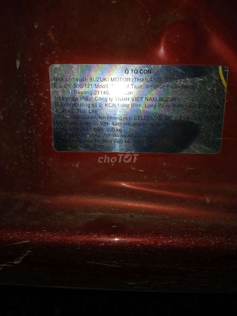 Suzuki Celerio GLMT 2019 Đỏ. Mua bán Ô tô tại Quận 12 Tp Hồ Chí Minh được đăng bởi trong nhan hình 5