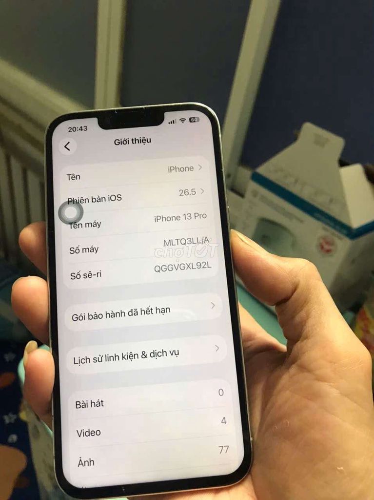 Apple iPhone 13 Pro Trắng Đã thay màn hình. Mua bán Điện thoại tại Huyện Bình Chánh Tp Hồ Chí Minh được đăng bởi quỳnh chi hình 1