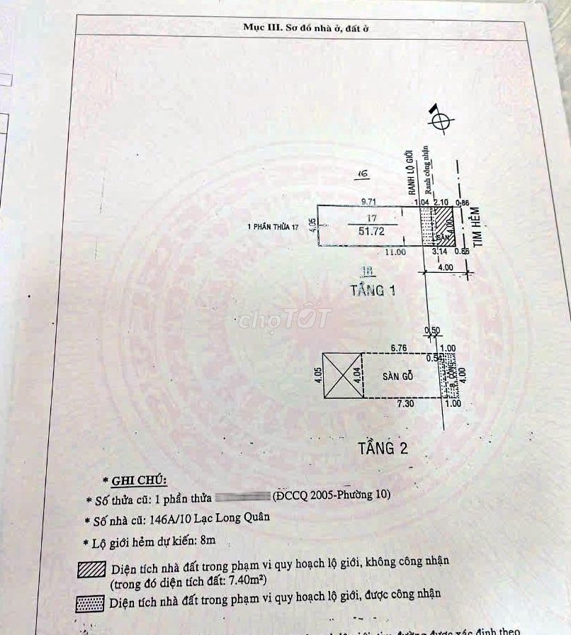 NHÀ HẺM 4M 52M2 TRẦN VĂN QUANG TB