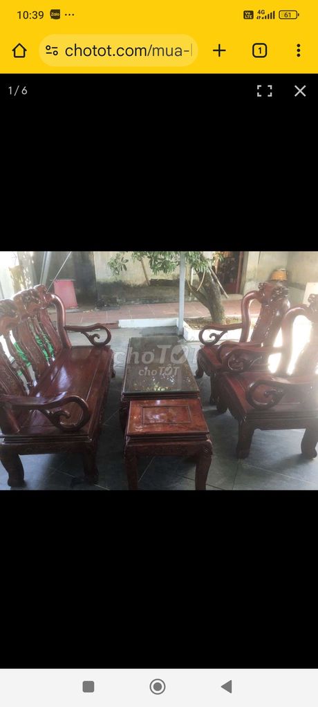 Bộ bàn ghế gỗ màu Nâu đỏ. Mua bán Bàn ghế tại Huyện Quốc Oai Hà Nội được đăng bởi Thắng Bùi Xuân hình 1