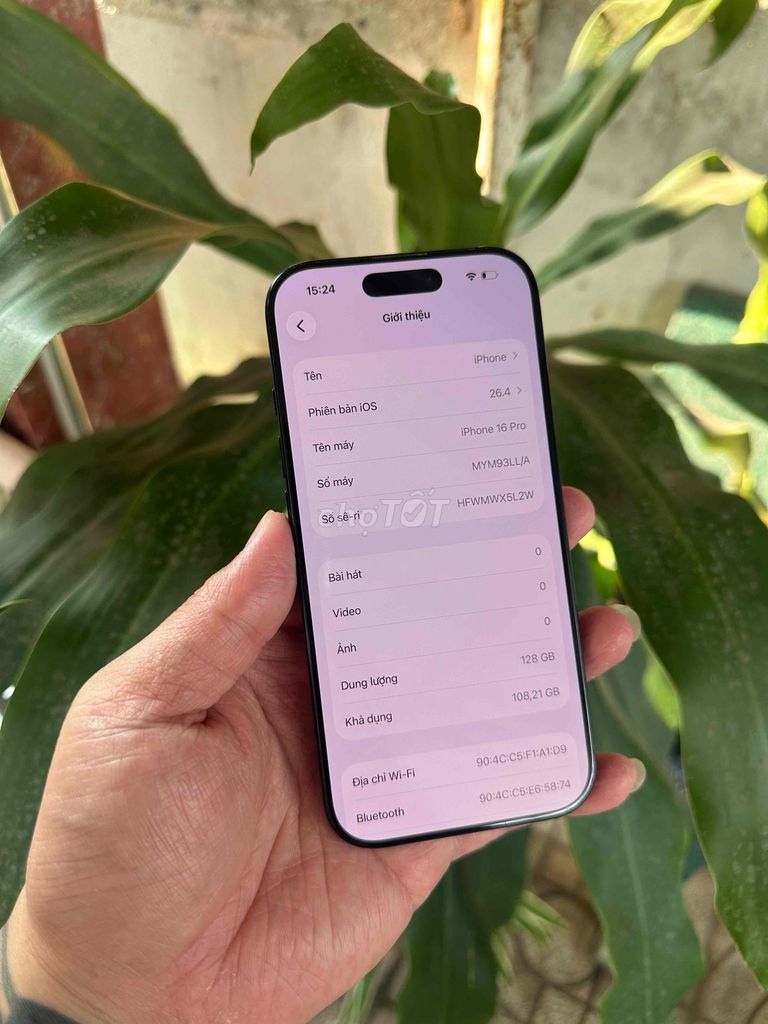 Apple iPhone 16 Pro 128GB Đen Đã sử dụng. Mua bán Điện thoại tại Thành phố Biên Hòa Đồng Nai được đăng bởi Thạch Lê hình 1