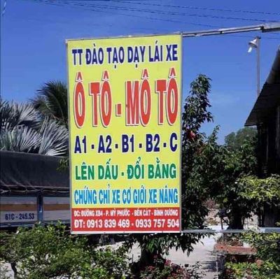 Khoá học B, C, C1. Dịch vụ tại Thị xã Bến Cát Bình Dương được đăng bởi Ngô Cao Quyền