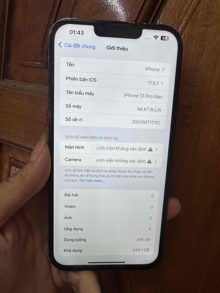 Apple iPhone 13 Pro Max 256GB Xám.. Mua bán Điện thoại tại Thành phố Tân An Long An được đăng bởi lê văn thái hình 1
