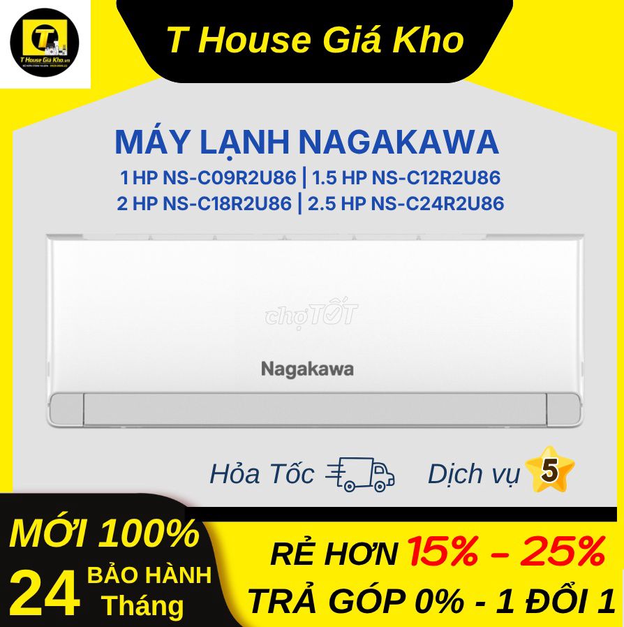 Máy Lạnh Nagakawa 1 HP/1.5 HP/2 HP/2.5 HP mới 100%. Mua bán Máy lạnh, điều hoà tại Quận Bình Thạnh Tp Hồ Chí Minh được đăng bởi T HOUSE GIÁ KHO hình 1