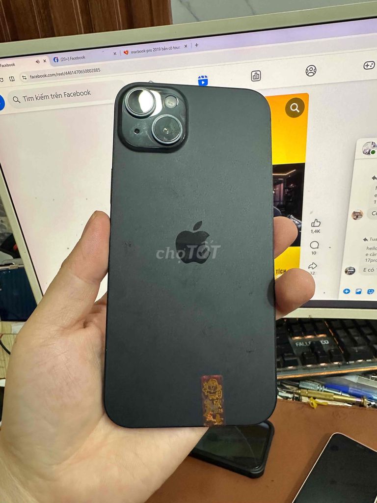 Apple iPhone 15 Plus 128GB Đen pin 100% bh 7/2026. Mua bán Điện thoại tại undefined Hải Phòng được đăng bởi hoang anh hình 1