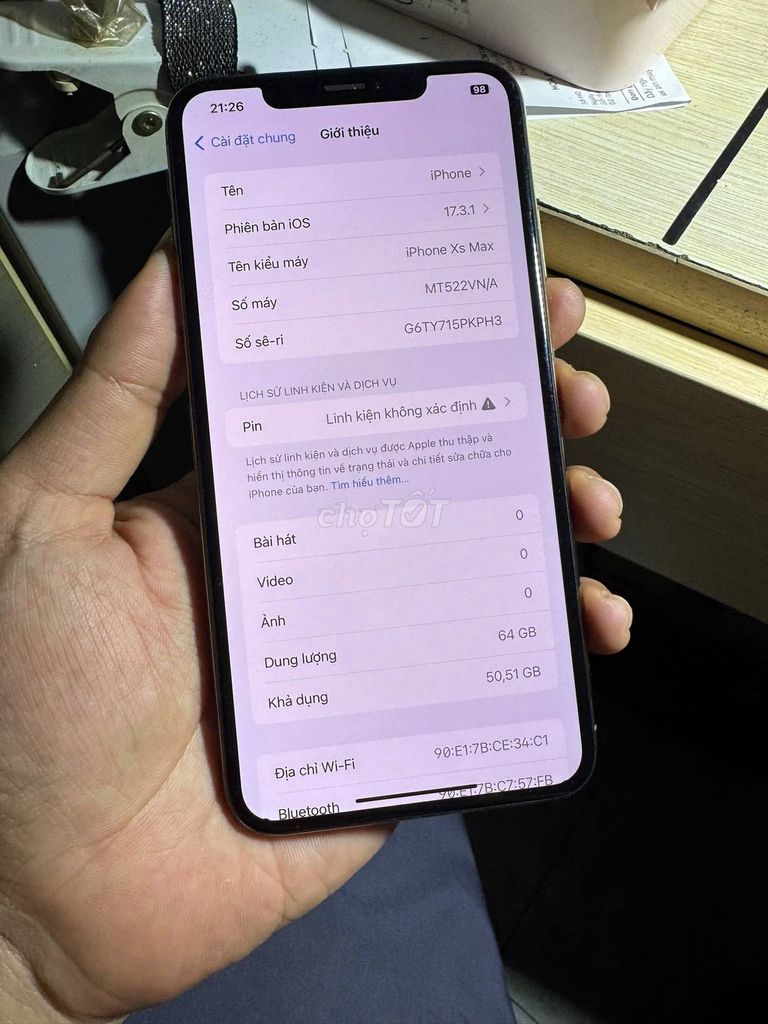 iPhone XS Max 64GB Vàng Đã sử dụng. Mua bán Điện thoại tại Quận 12 Tp Hồ Chí Minh được đăng bởi Hội Đồ Điện Tử hình 1