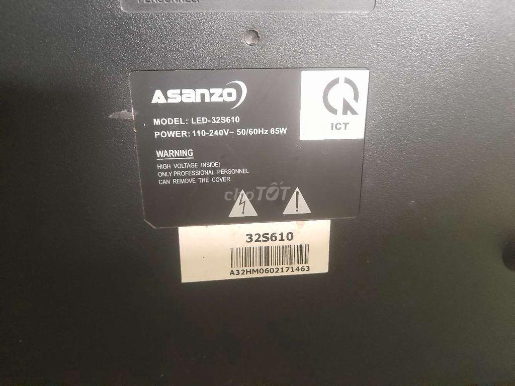 Dư tivi 32 in asanzo còn mới đang dùng không lỗi