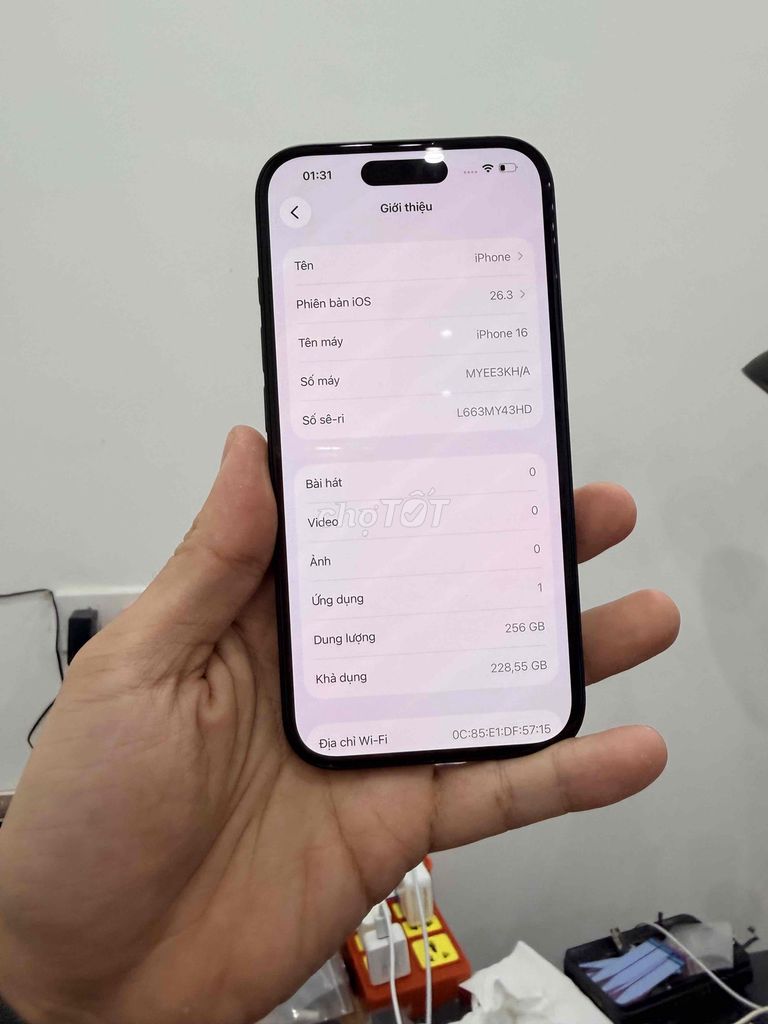 iPhone 16 256GB Đen Zin keng. Mua bán Điện thoại tại Quận Cầu Giấy Hà Nội được đăng bởi TicoSmartphone hình 1