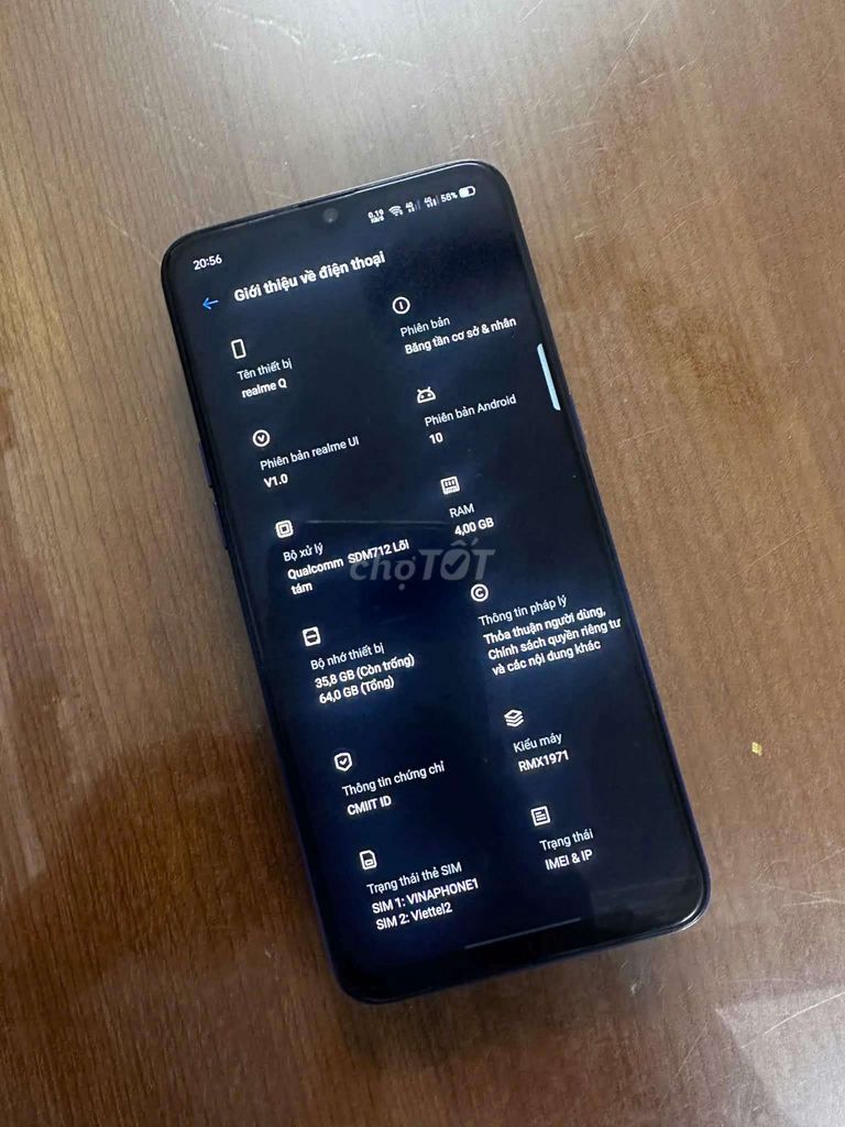 Realme Q 64GB Xanh. Mua bán Điện thoại tại Quận Đống Đa Hà Nội được đăng bởi Long hình 1