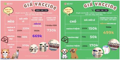 tiêm vaccine chó mèo chỉ 50k , pate 500g/35k. Mua bán Phụ kiện, Thức ăn, Dịch vụ tại Thành phố Thủ Đức Tp Hồ Chí Minh được đăng bởi tâm như