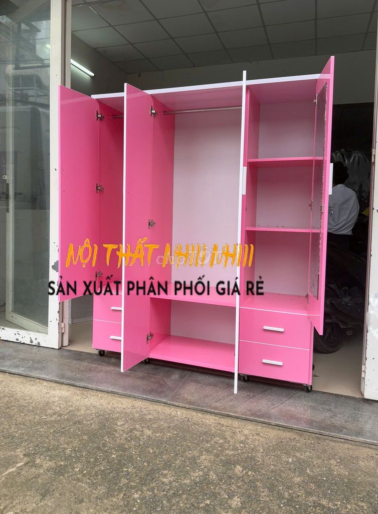 Tủ quần áo nhựa hồng 1m8x1m45. Mua bán Tủ, kệ gia đình tại Huyện Bình Chánh Tp Hồ Chí Minh được đăng bởi Ngọc NTTL hình 1