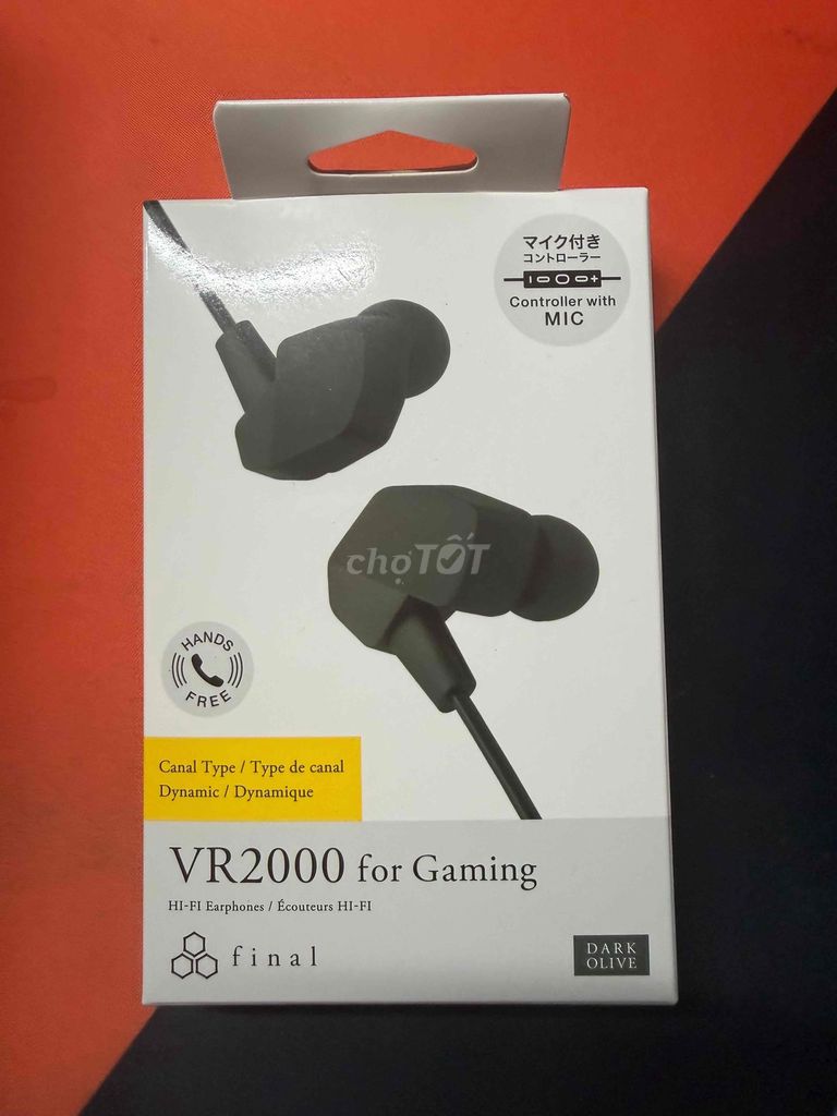 Tai nghe Final VR2000C Xanh ô liu. Mua bán Tivi, Âm thanh tại Huyện Mỹ Đức Hà Nội được đăng bởi hoang minh hình 1