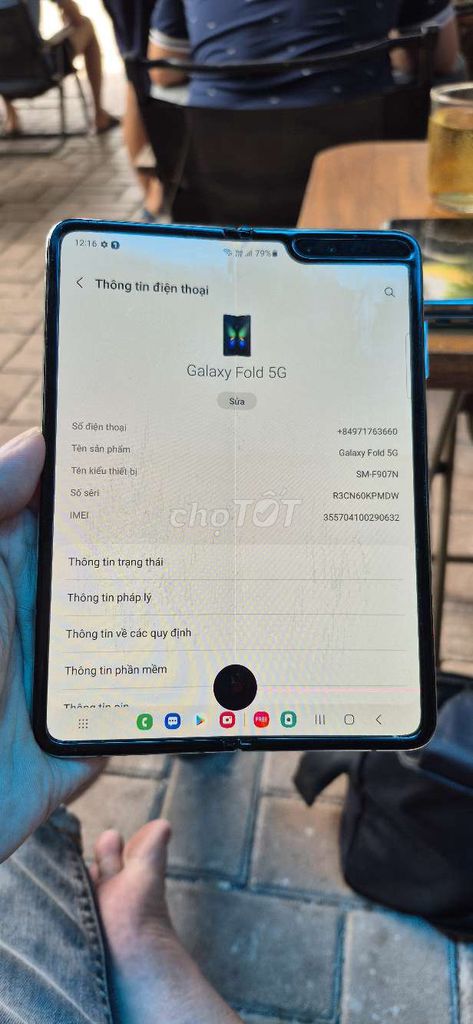 Zfold 5G 12/512 ae chữa cháy êm nè 1tr7. Mua bán Điện thoại tại Huyện Hóc Môn Tp Hồ Chí Minh được đăng bởi Trần Kiên Mobile Shop hình 1