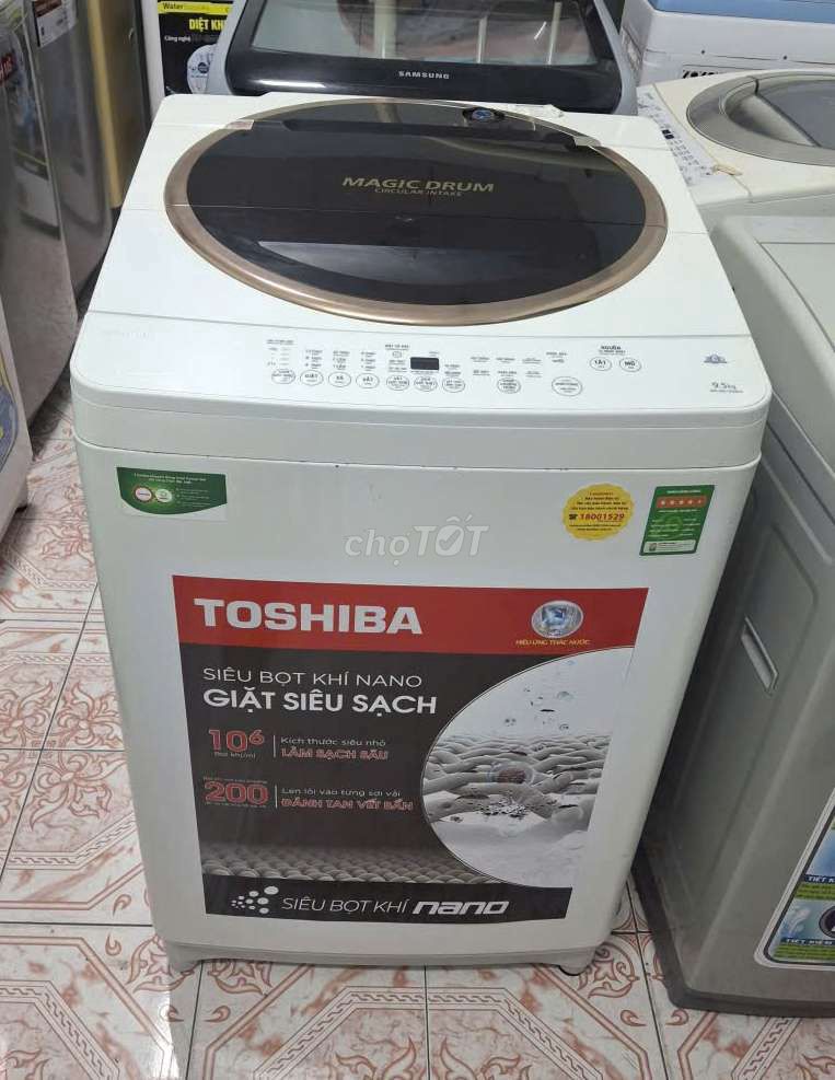 9.5kg Toshiba đẹp cửa trên bao vận chuyển. Mua bán Máy giặt tại Huyện Nhà Bè Tp Hồ Chí Minh được đăng bởi Tủ lạnh máy giặt hình 1